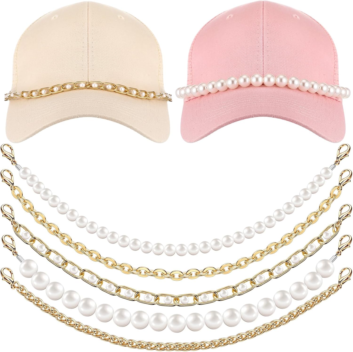 Tondiamo 5 Pcs Trucker Hat Chains Detachable Charm