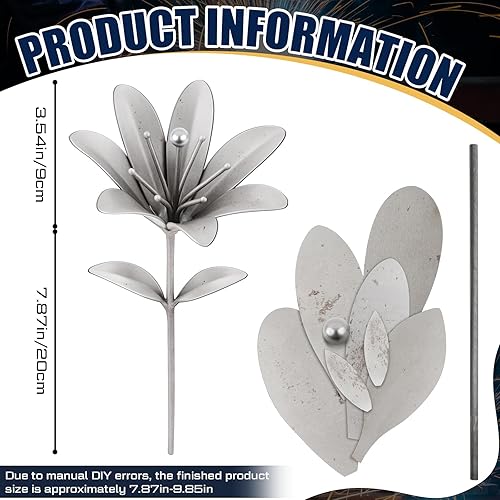 Miniatura 3 de Kit de práctica de soldadura 3D de flores de Zonon para principiantes DIY, proyecto de soldadura de acero inoxidable 201, suministros de arte