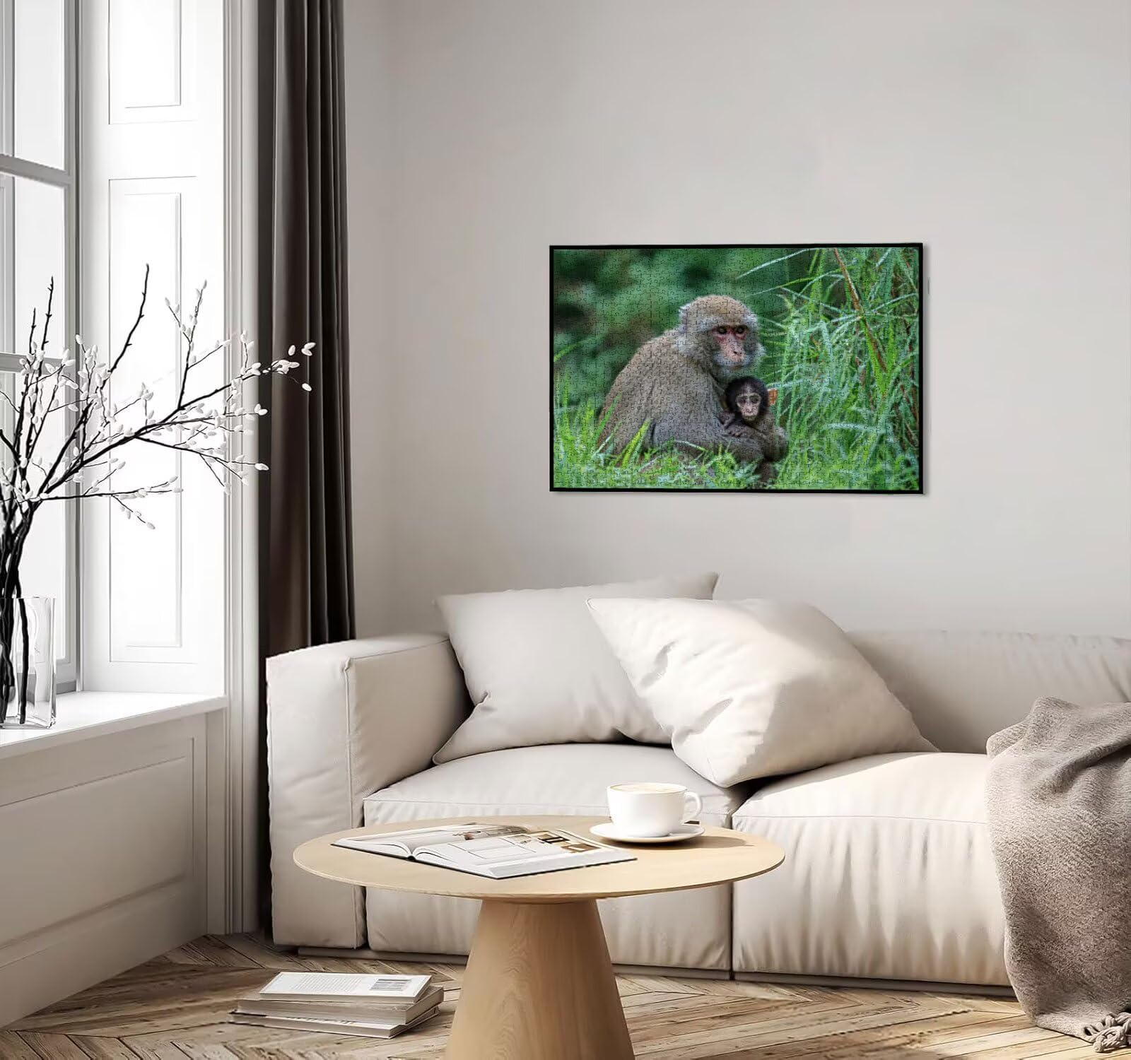 Puzzle 3000 elementów dla dorosłych, puzzle z trawą małp artystyczne, rodzinne kreatywne hobby dla dorosłych, najwyższej jakości drewniane układanki, do gry edukacyjnej wyzwanie zabawki R4KH-323