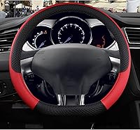 Vista 4 de Para Citroen DS3 DS4 DS5 DS5 DS 5LS DS6 DS7 DS9 funda de volante de automóvil de piel sintética antideslizante accesorios de automóvil