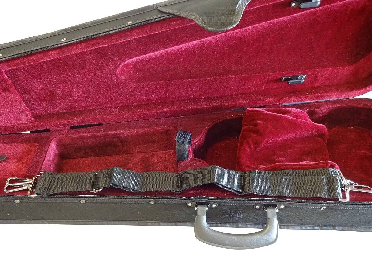 Geigenkasten Violine 4/4 – leicht, stabil, Rucksackgurte, 2 Bogenhalter, Notentasche