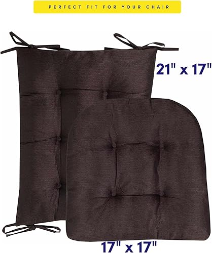 Vista 65 de Sweet Home Collection - Juego de cojines para silla mecedora (antideslizante, parte superior e inferior con lazos)