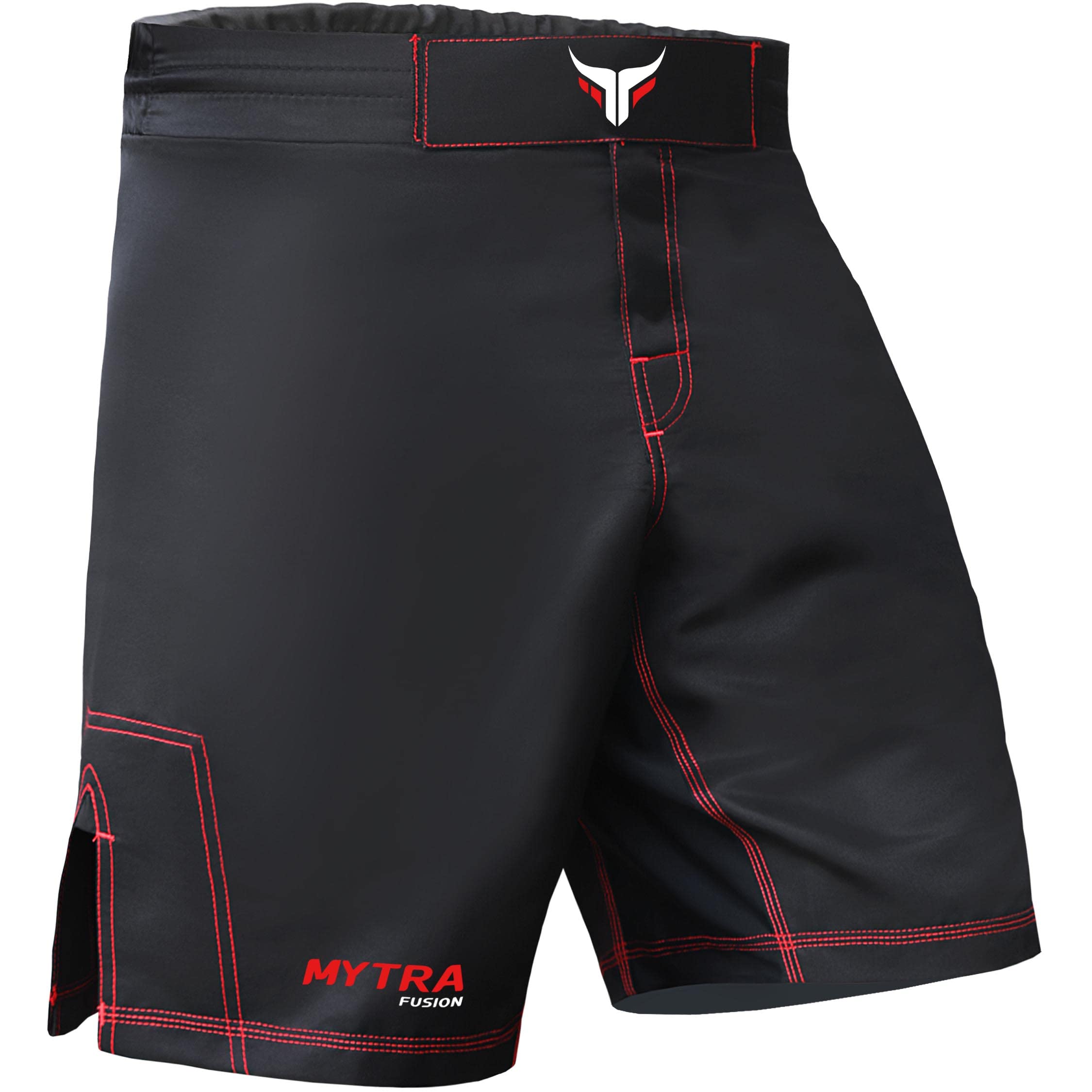 Mytra Fusion MMA Shorts MMA Boxing Kickboxing Muay Thai Mix Martial Arts Cage Fighting Grappling Training Gym wear Clothing Shorts Trunks Black,M - Image 3