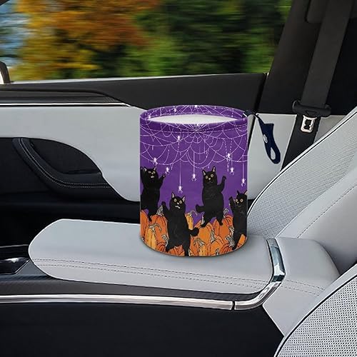 Miniatura 10 de Cubo de basura para automóvil, multiusos, reutilizable, portátil, impermeable, organizador de automóvil para minivan, camioneta, SUV, mariposa