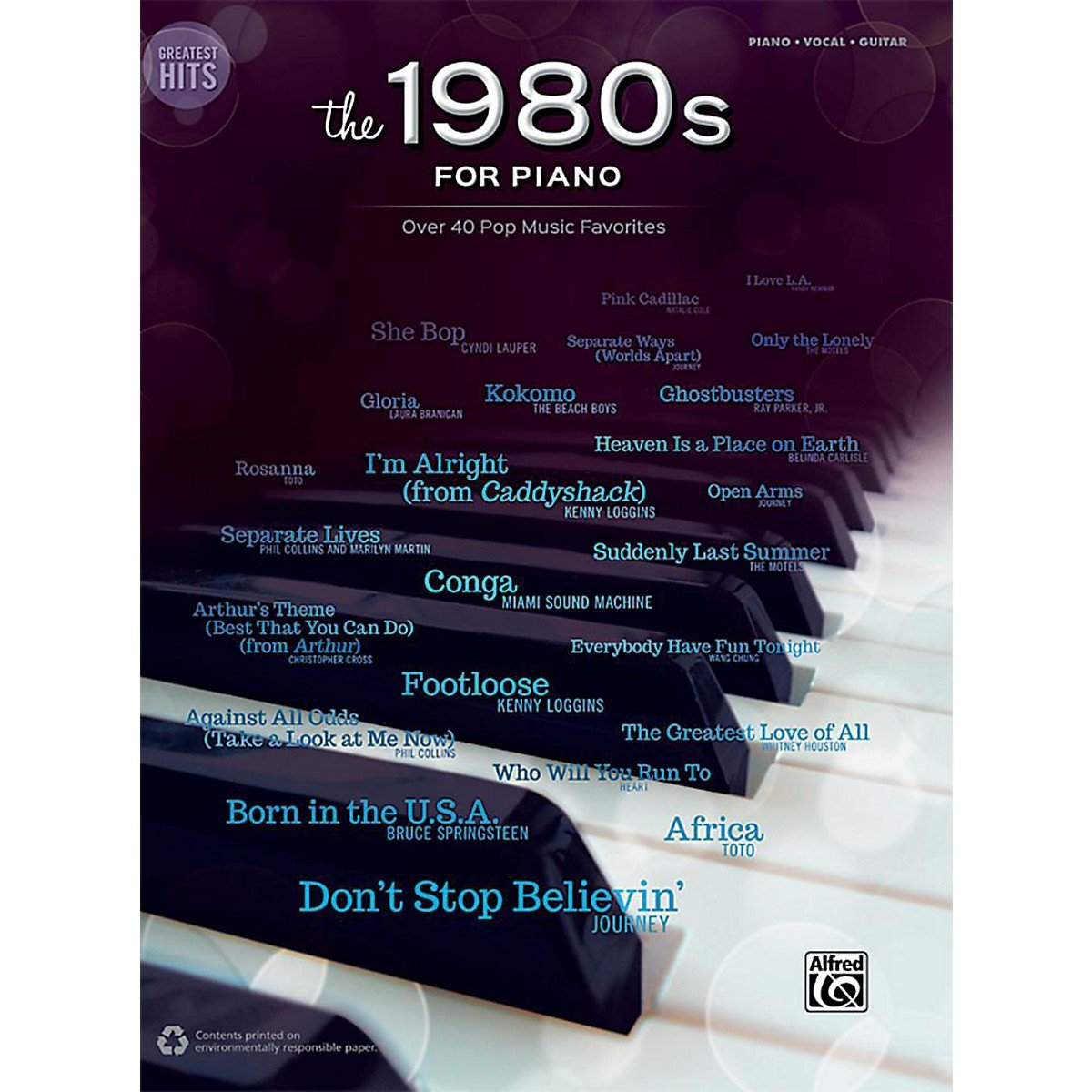Alfred Greatest Hits: The 1980s for Piano - Piano/Vocal/Guitar Songbook
