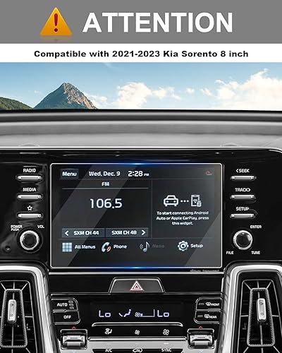 Miniatura 2 de YEE PIN Kia Sorento 2023 Protector de pantalla de vidrio templado para Kia Sorento MQ4 LX 2021 2022 2023, pantalla de navegación de 8 pulgadas,