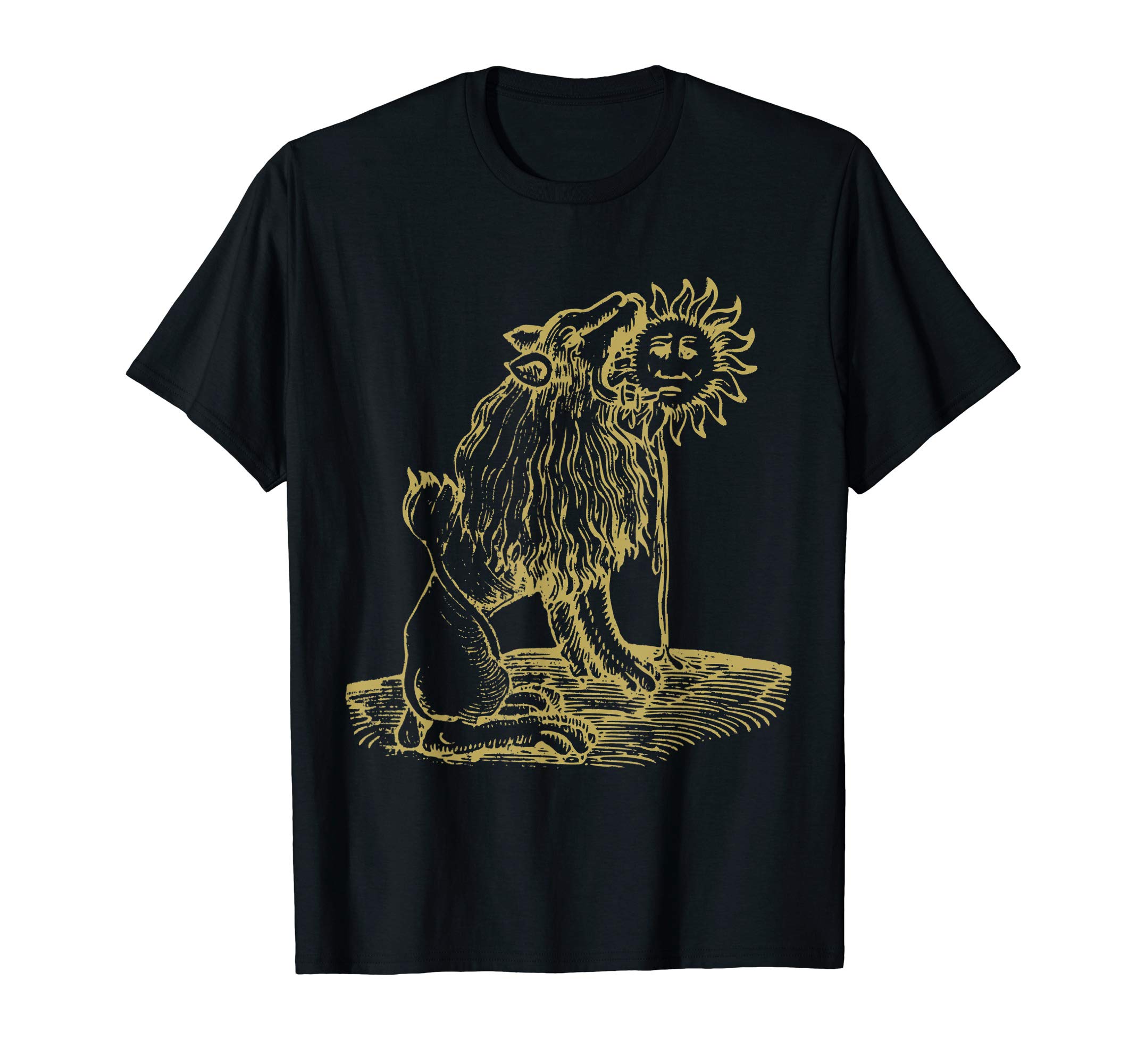 Lion eating the Sun Alchemical Medieval Occult Symbol T-Shirt