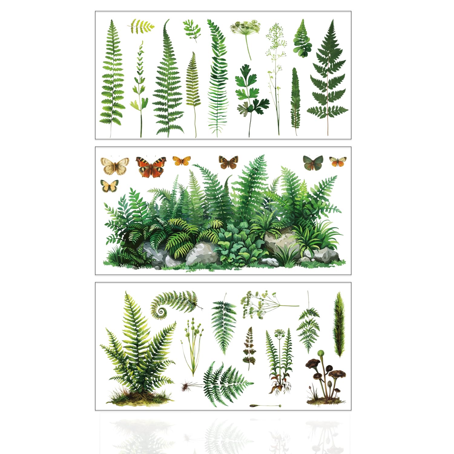 Transferencia de muebles GLOBLELAND con diseño vintage de plantas y calcomanías de hojas