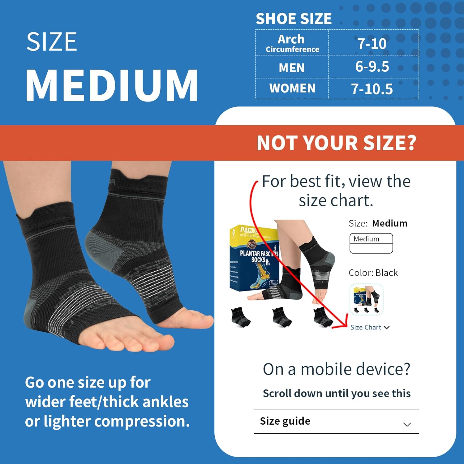 paplus 3 pairs plantar fasciitis socks women & men - ankle compression sleeve for sprained ankle, heel spur & arch support - foot brace for achilles tendonitis relief, arthritis pain black?3 pairs? medium