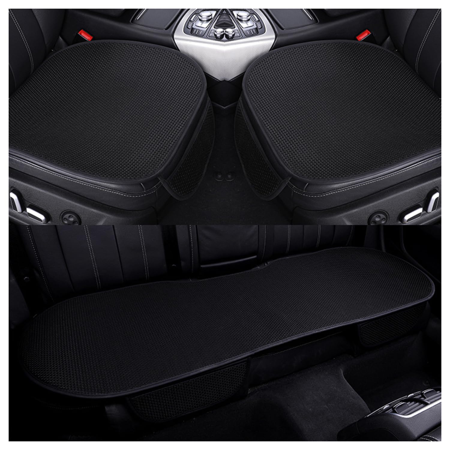GQTMEUGTZ Car Seat Cushion 3 Piece Set for Benz Vito W638, W639 (1996-2014), Breathable Ice Silk Car Seat Covers Front Rear Protection Anti Slip Pad Set,A