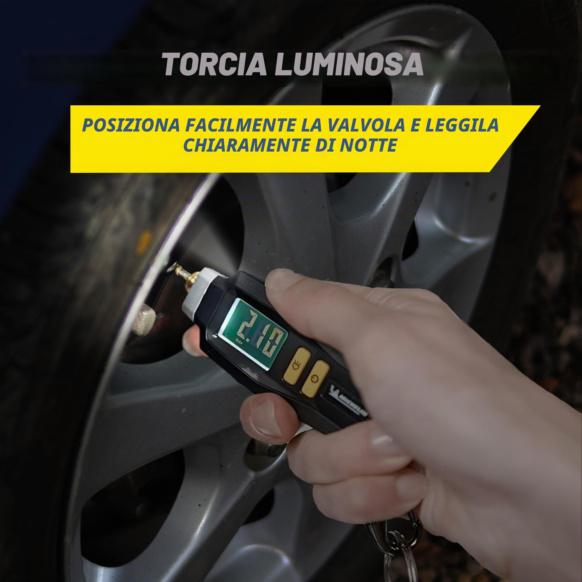MICHELIN Controllo pressione dei pneumatici digitale - Misuratore di pressione degli pneumatici