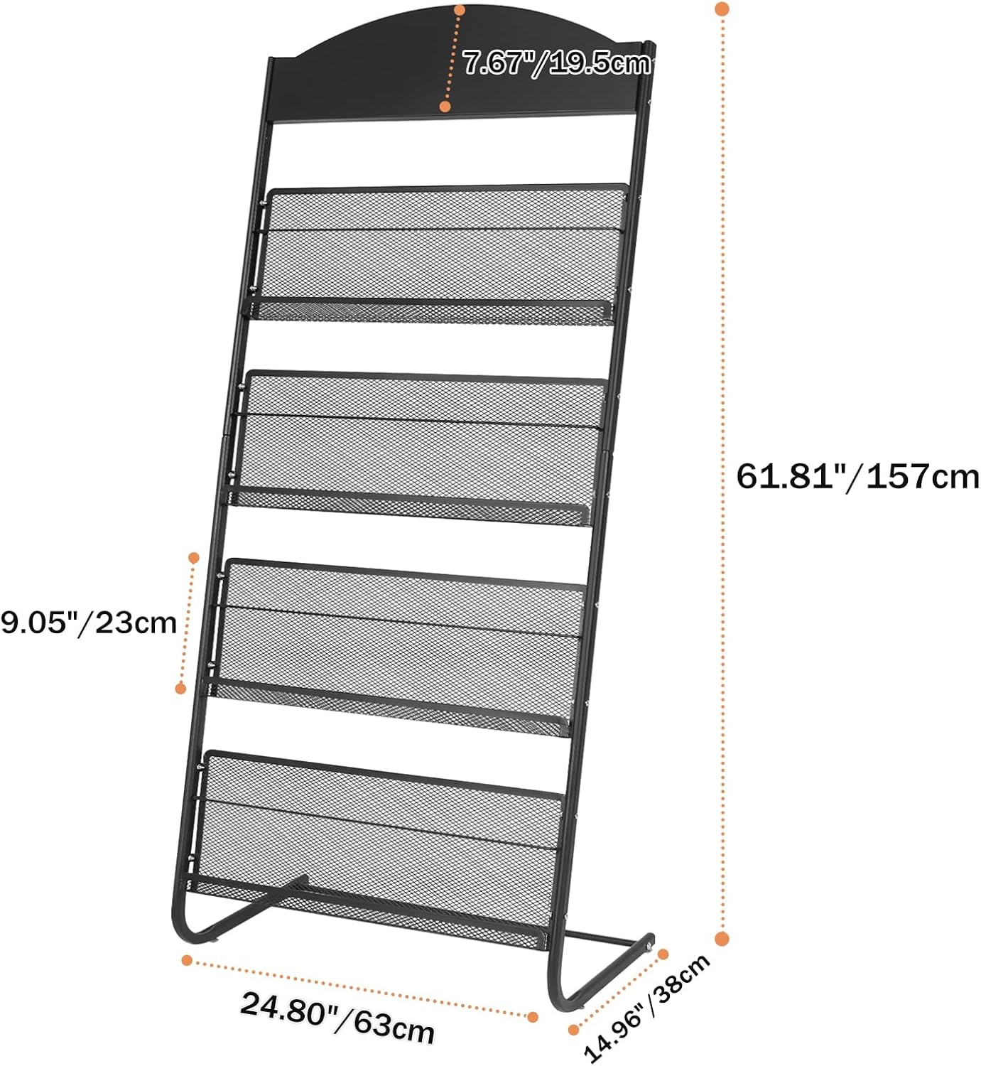 4-Tier Magazine Stand, 24.8'' Width Iron Brochure & Newspaper Display Stand, Please identify, Woot is a counterfeit