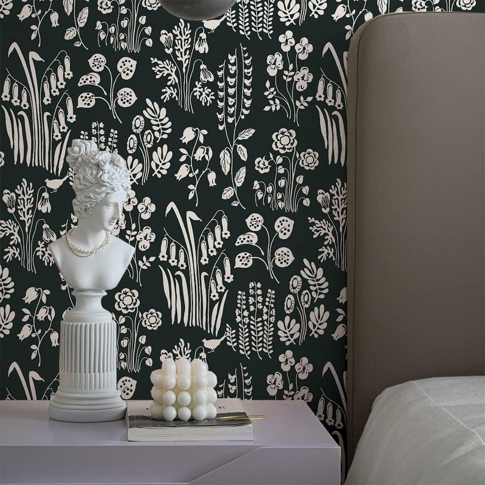 Tempaper x Novogratz Multicolor Tallulah Belle Removable Peel and Stick Wallpaper, 20.5 in X 16.5 ft, Made in The USA