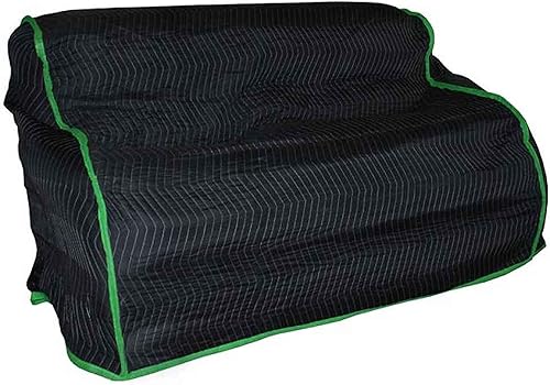 US Cargo Control Funda acolchada resistente para sofá biplaza, 64 x 46 pulgadas, almohadilla negra y verde para mudanzaalmacenamiento, tela de