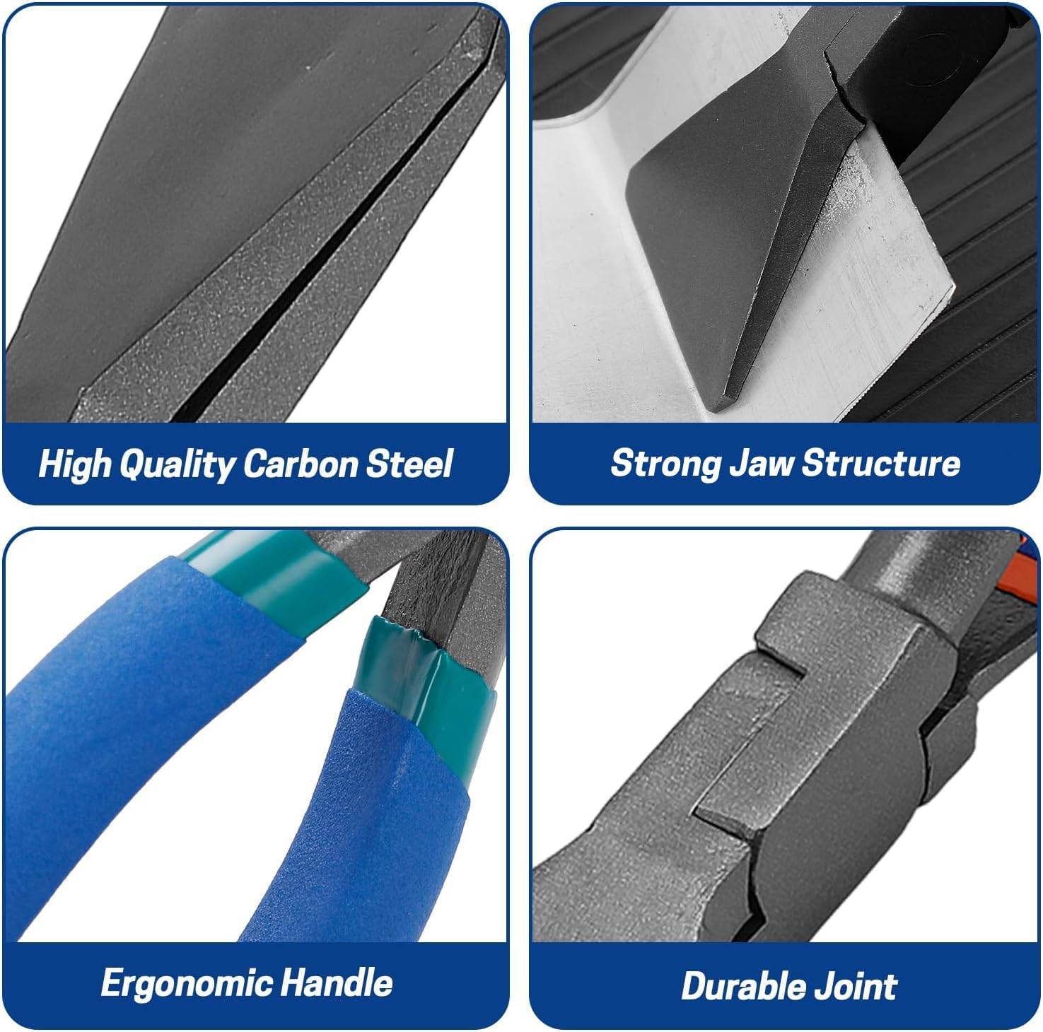 3PCS Hand Seamers Sheet Metal Bending Pliers Set, Sheet Metal Bender Tools - Straight, 45°, 90° Jaws with Tool Storage Bag for Bending & Flattening Sheet Metal