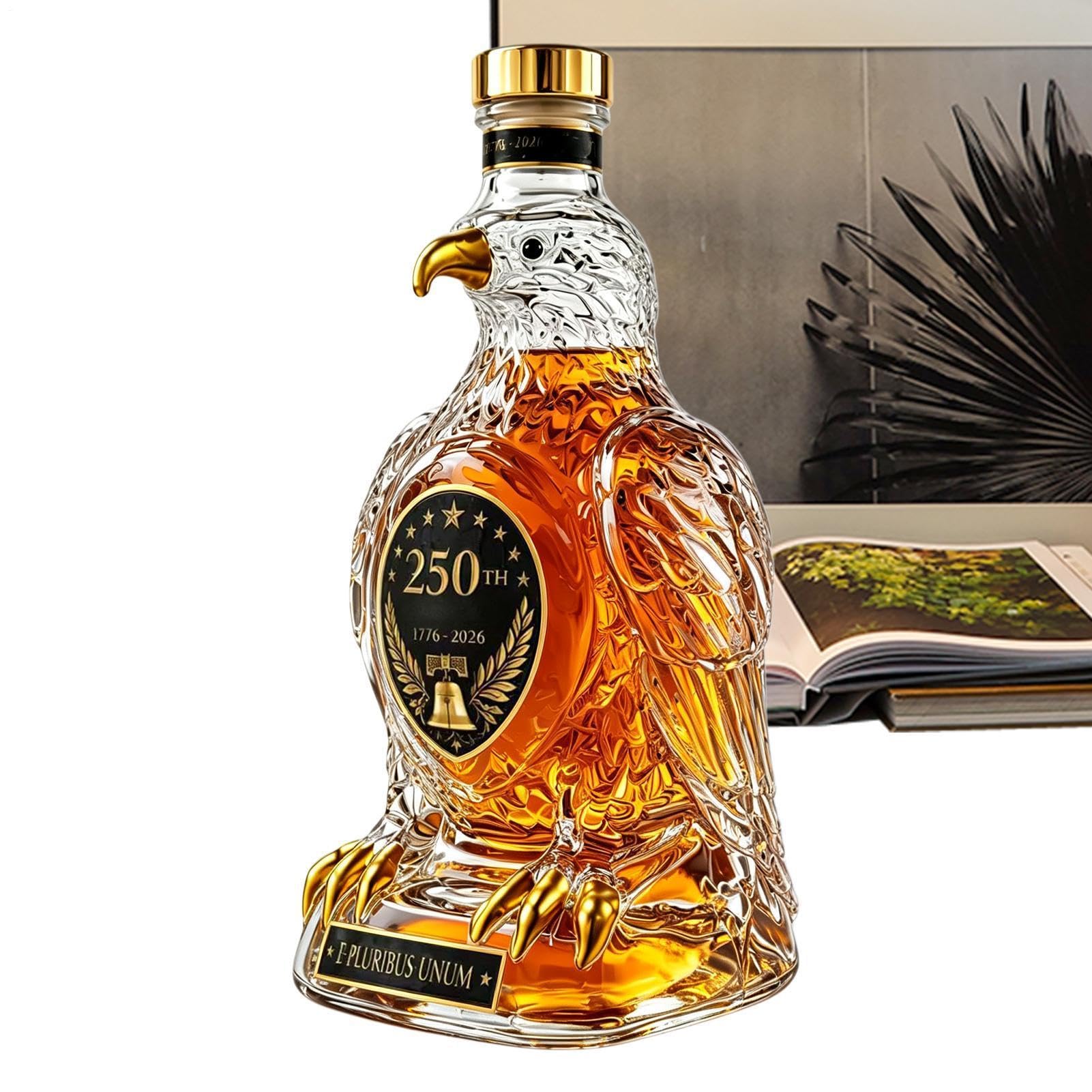 Decantador para el licor bourbon y botellas de vidrio de whisky de 350ml