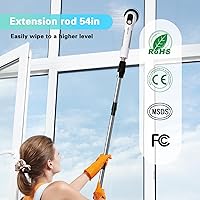 Vista 7 de LICHIFIT Limpiador eléctrico giratorio, cepillo de limpieza de ducha inalámbrico impermeable con cabezales de cepillo reemplazables y mango