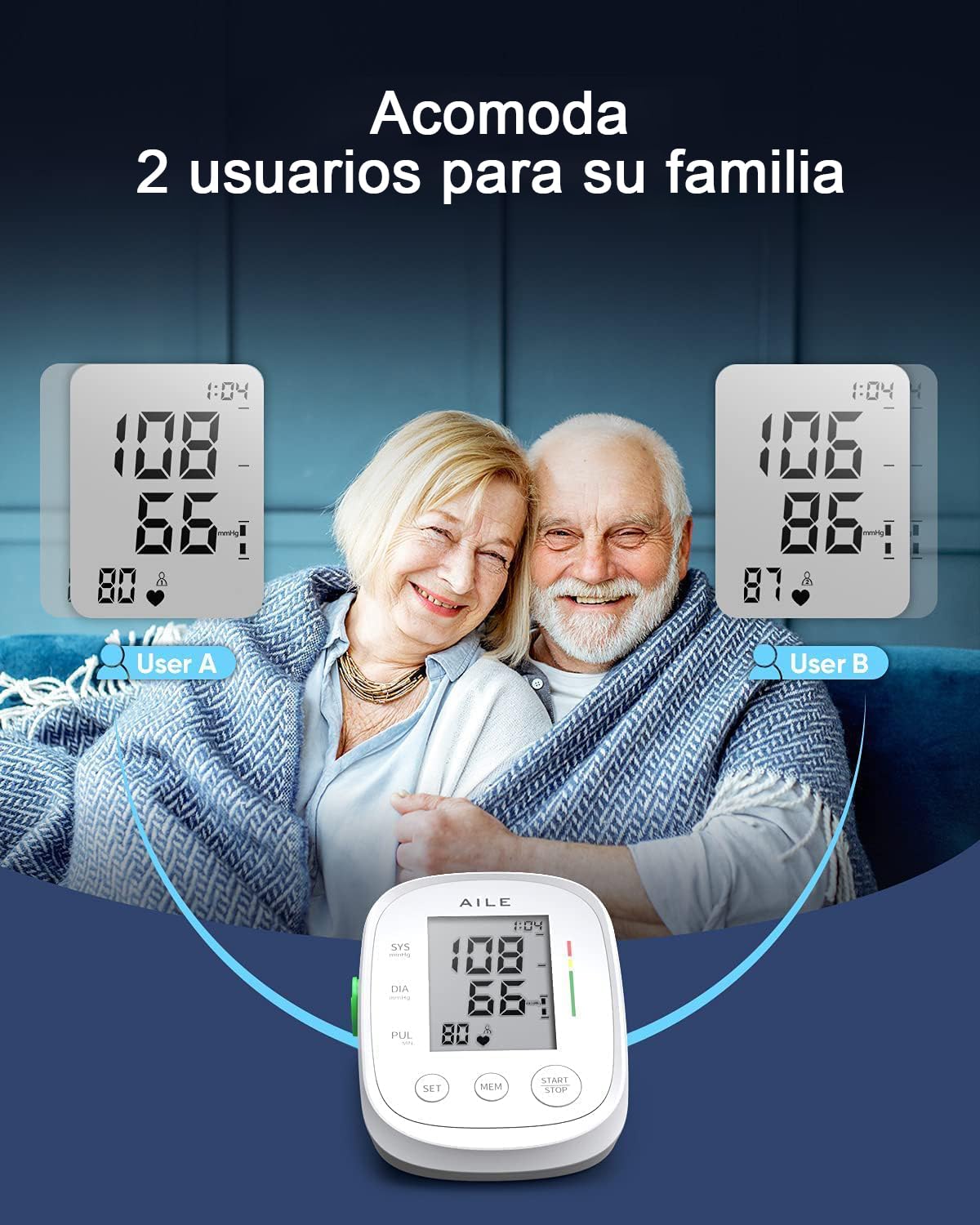 AILE Tensiómetro de Brazo Digital, Medidor Tension Arterial — view 6