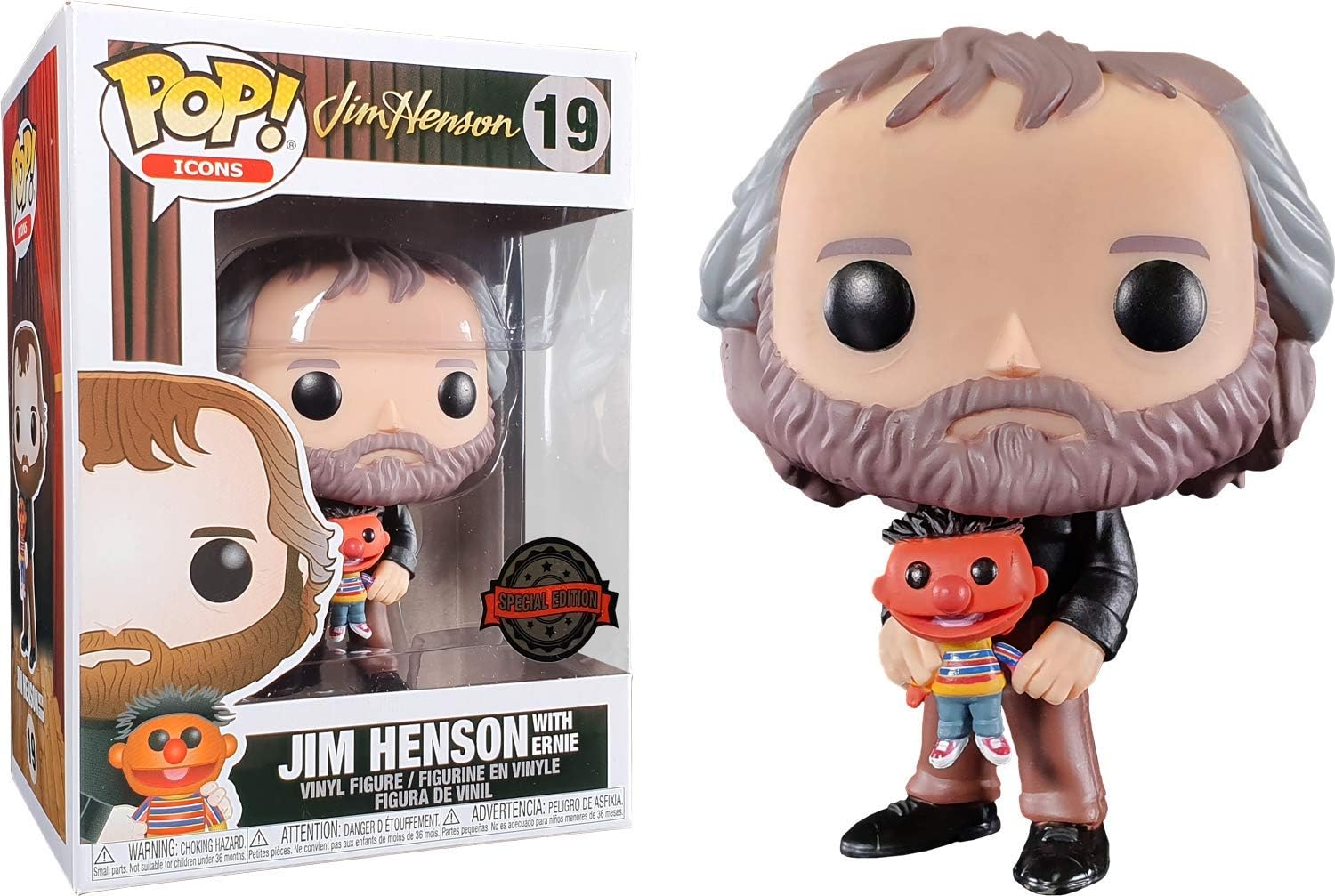 POP! Exclusive Jim Henson with Ernie - Funko Icons