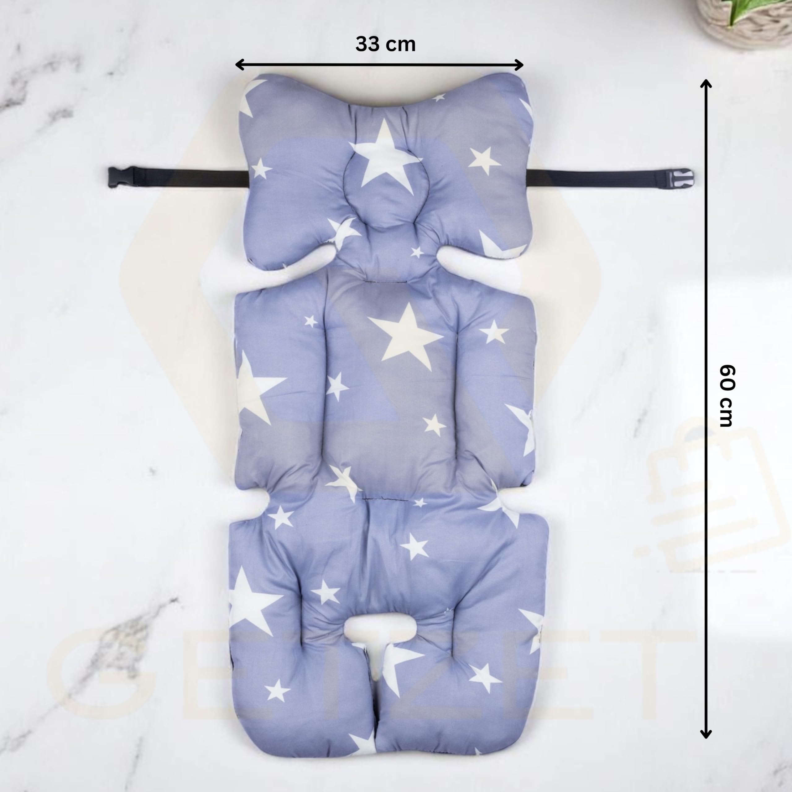 GETZET Baby Stroller Seat Liner, Toddler Seat Stroller Accessories, Cushion Pad Soft Pillow And Breathable Reverse Side Non - Slip Suede Fabric, Cotton, Cooling Pram Chair Comfortable Seat Pad Back Support Mat Liners. 1