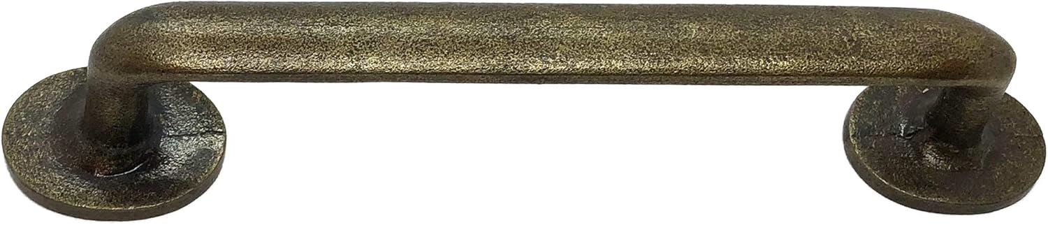 8" Primitive Colonial Style - BB-603 - Iron Cabinet Knob Handle - for Gate, Drawer, Closet, Cabinet, Dresser - Black Finish for Interior & Exterior Designing (4)