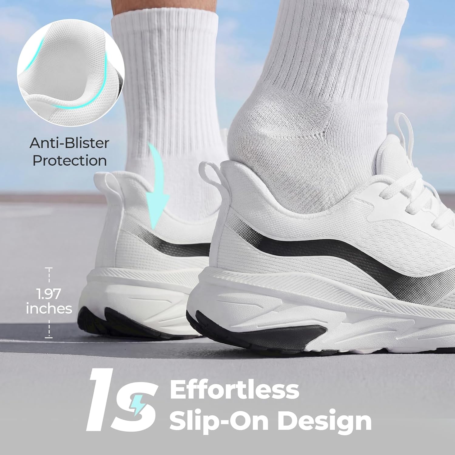 SMILIN Women's Walking Shoes with Arch Support, Athletic Comfortable Lightweight Cushion Running Tennis Sneakers, Lace Up Breathable Footwear for Standing All Day Work Gym Workout Travel Training