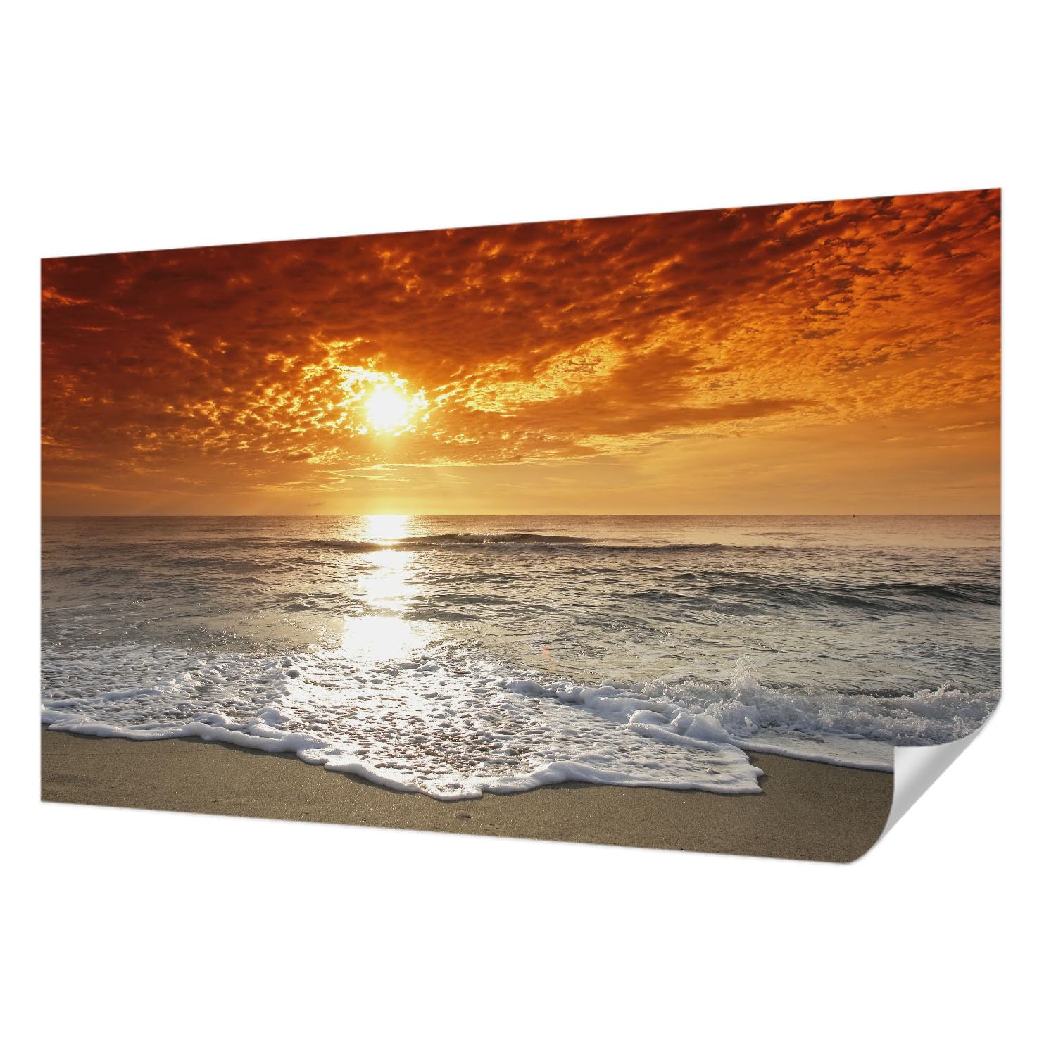 Papier peint panoramique vagues océaniques adhésif pour créer un salon zen et lumineux