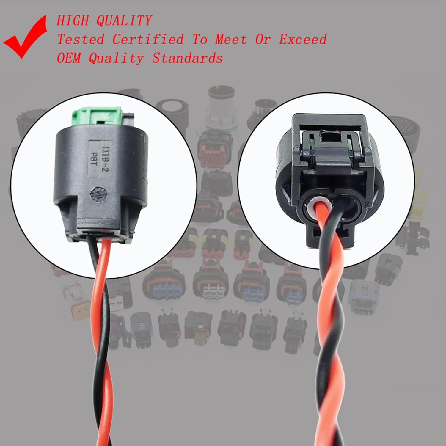 2PIN Battery Current Sensor Connector Harness Plug 38920-TR0-A01 Replacement For Honda Civic 2012-2015, CR-V 2012-2016, Replacement For Acura ILX 2013-2022, RDX 2013-2017 (2PIN)