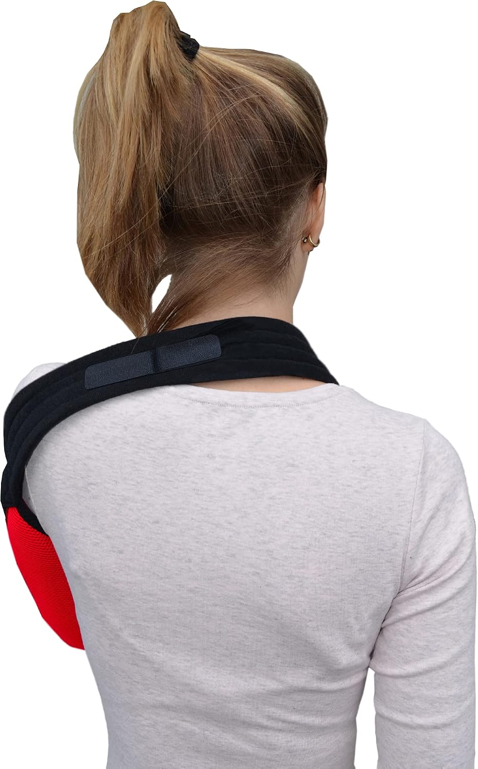 Arm Sling Adult, Feel Safe, Easy to Fit, Cooling Fabric Technology, L, Red/Black Trim. - Image 4