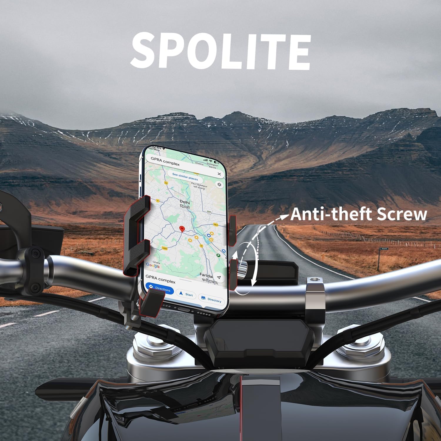 Aluminiowy uchwyt na telefon do roweru – uniwersalny uchwyt rowerowy na telefon komórkowy pasuje do wszystkich telefonów 10–17.8 cm, wodoodporny i odporny na wstrząsy uchwyt na telefon