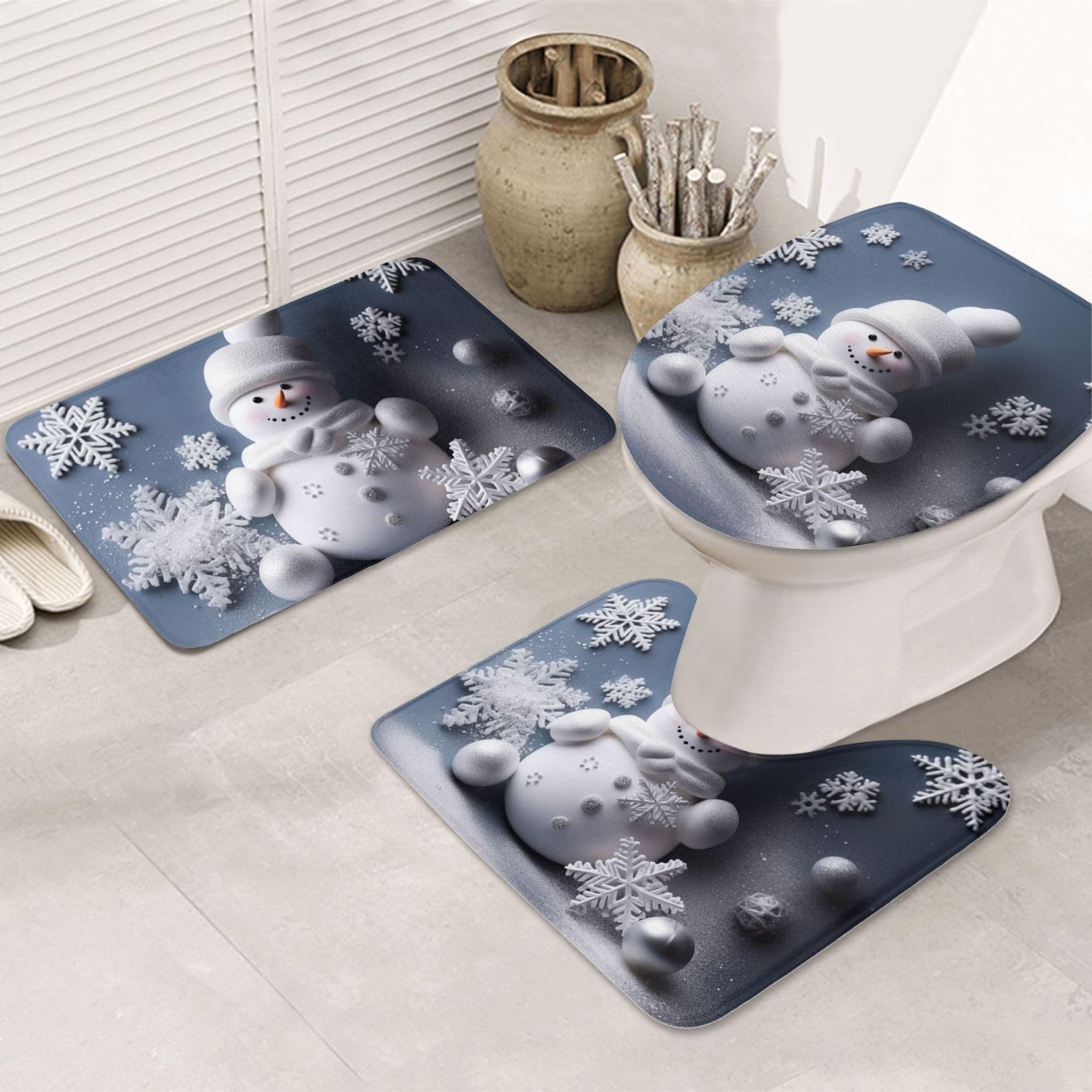 Tapis de bain super absorbants et antidérapants pour abattant WC