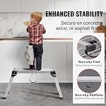 VEVOR Folding Work Platform, 330 lbs Load Capacity, 29.9“x20 Aluminum Drywall Stool Ladder, Heavy Duty Work Bench w/Non-Slip Feet, Ideal for Washing Vehicles, Cleaning, Painting, Decorating
