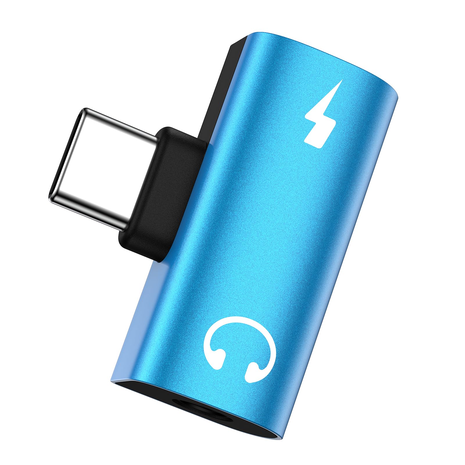 Adattatore da USB C a 3,5 mm per cuffie e caricabatterie, adattatore 2 in 1 da USB C a jack audio Aux con PD 60 W per ricarica rapida Dongle per Samsung Galaxy S25 Ultra/S24 FE/A17/A16/A56/Z Flip7