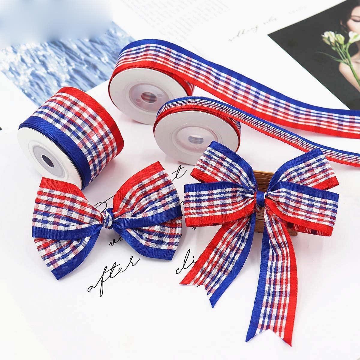 6 Rollen Patriotisches Band Rot-weiß-blau – 4,5 M Pro Rolle, Für 4. Juli Deko & DIY