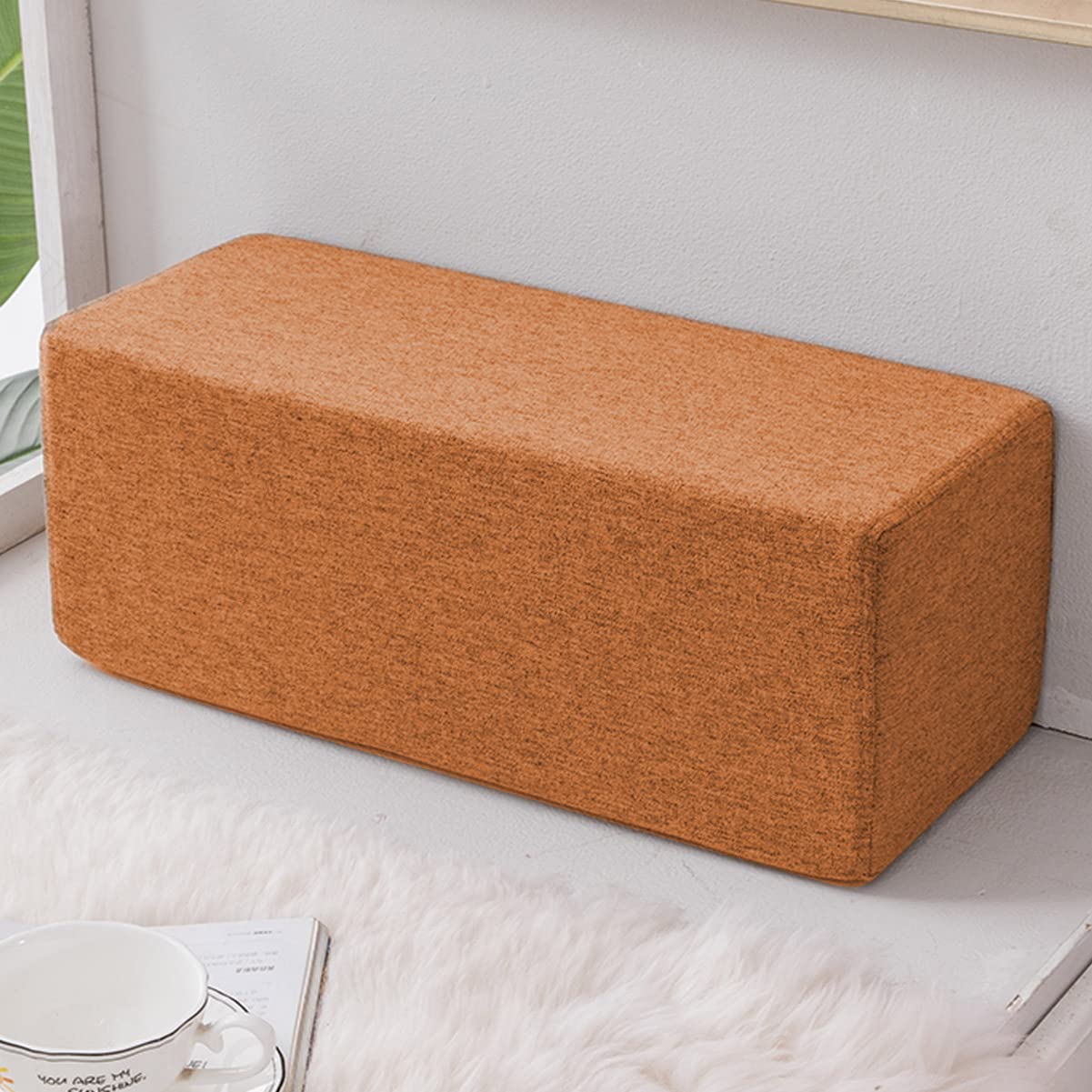 CCXXYGWJ Cojín Almohada Cojín para Sofá Reposabrazos Rectangular Grueso Reposabrazos para Sofá Cabecero Largo Lavable (20 x 20 x 50 cm, Gris)
