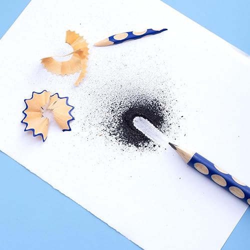 Miniatura 6 de M&G 12 lápices de agujeros triangulares para niños, poste triangular con corrección de agarre 2B, lápices de madera de grafito con escritura suave