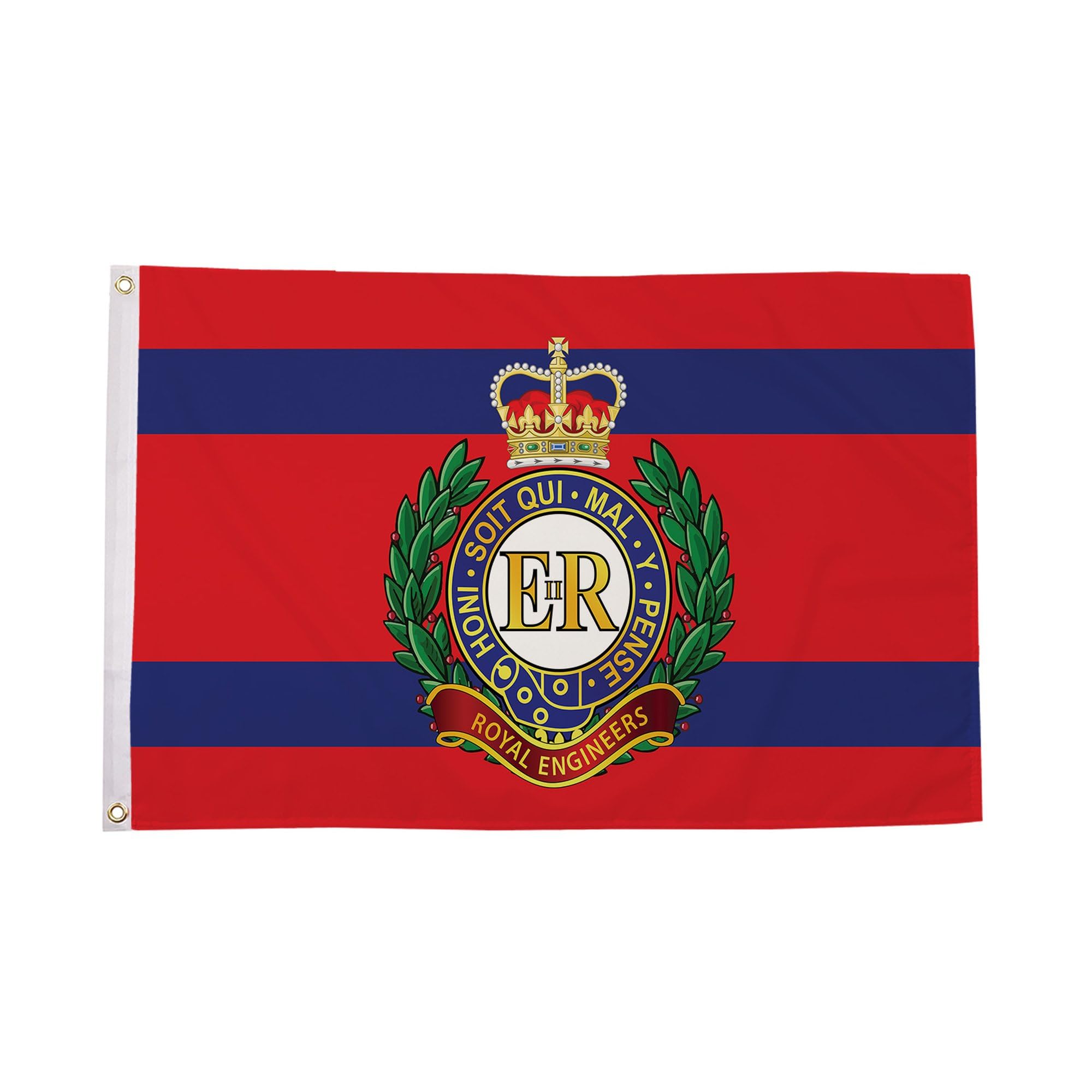 Flagtex Royal Engineers Corps Flag 8ft x 5ft Extra Large Flag 240cm x 150cm | Premium Woven Polyester with Brass Eyelets | Indoor Outdoor Garden Decoration Wall Hanging Display