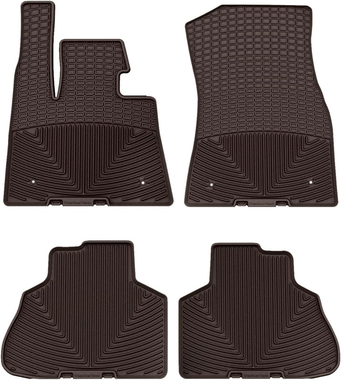 WeatherTech All-Weather Floor Mats for BMW X5 M60i, X5 50e, X5 50i - 1st & 2nd Row (W565-W566), Black