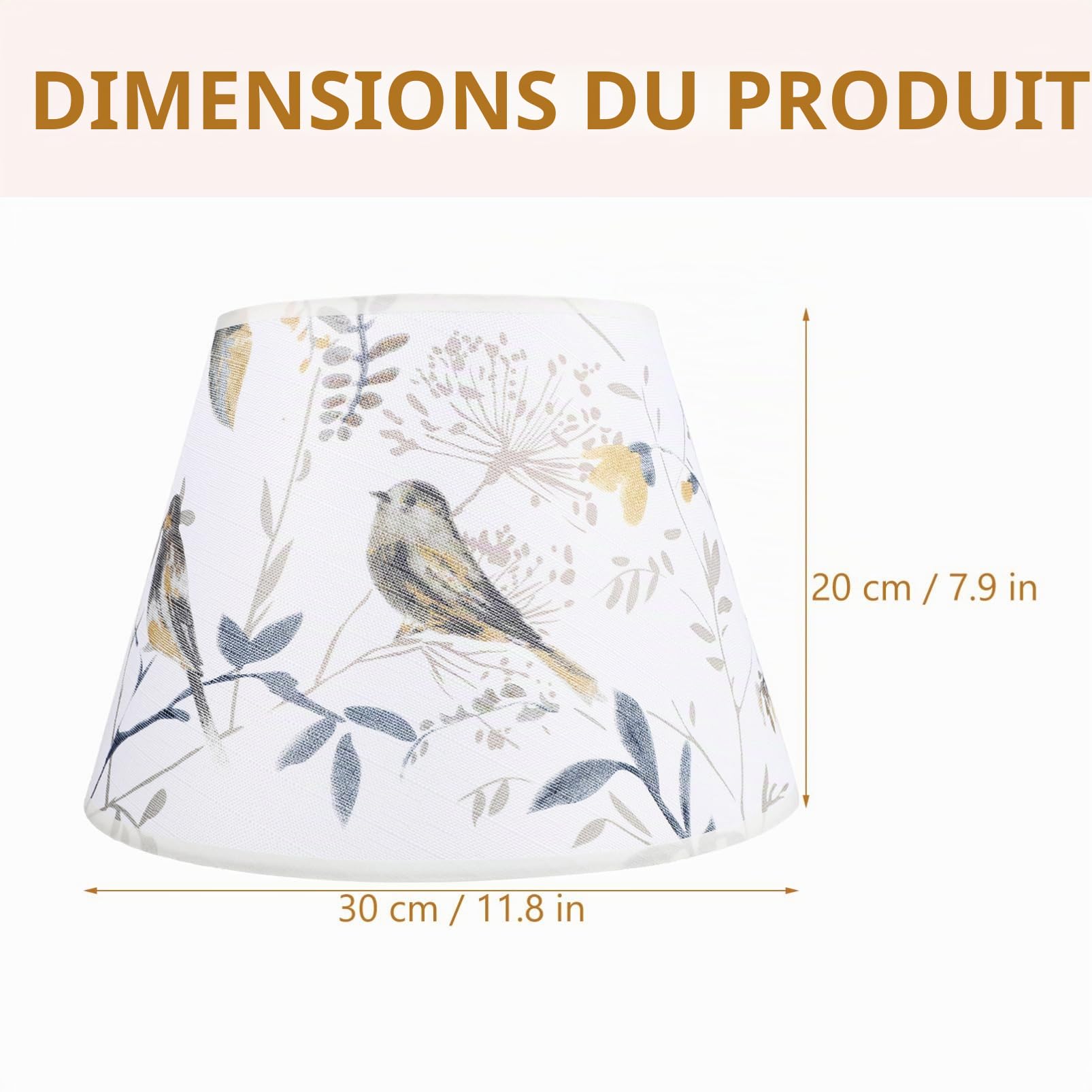 Abat-jour Tissu Fleuri Décoratif Pour Lampe De Bureau Accessoire Élégant Pour Lampe De Table Abat-jour De Remplacement