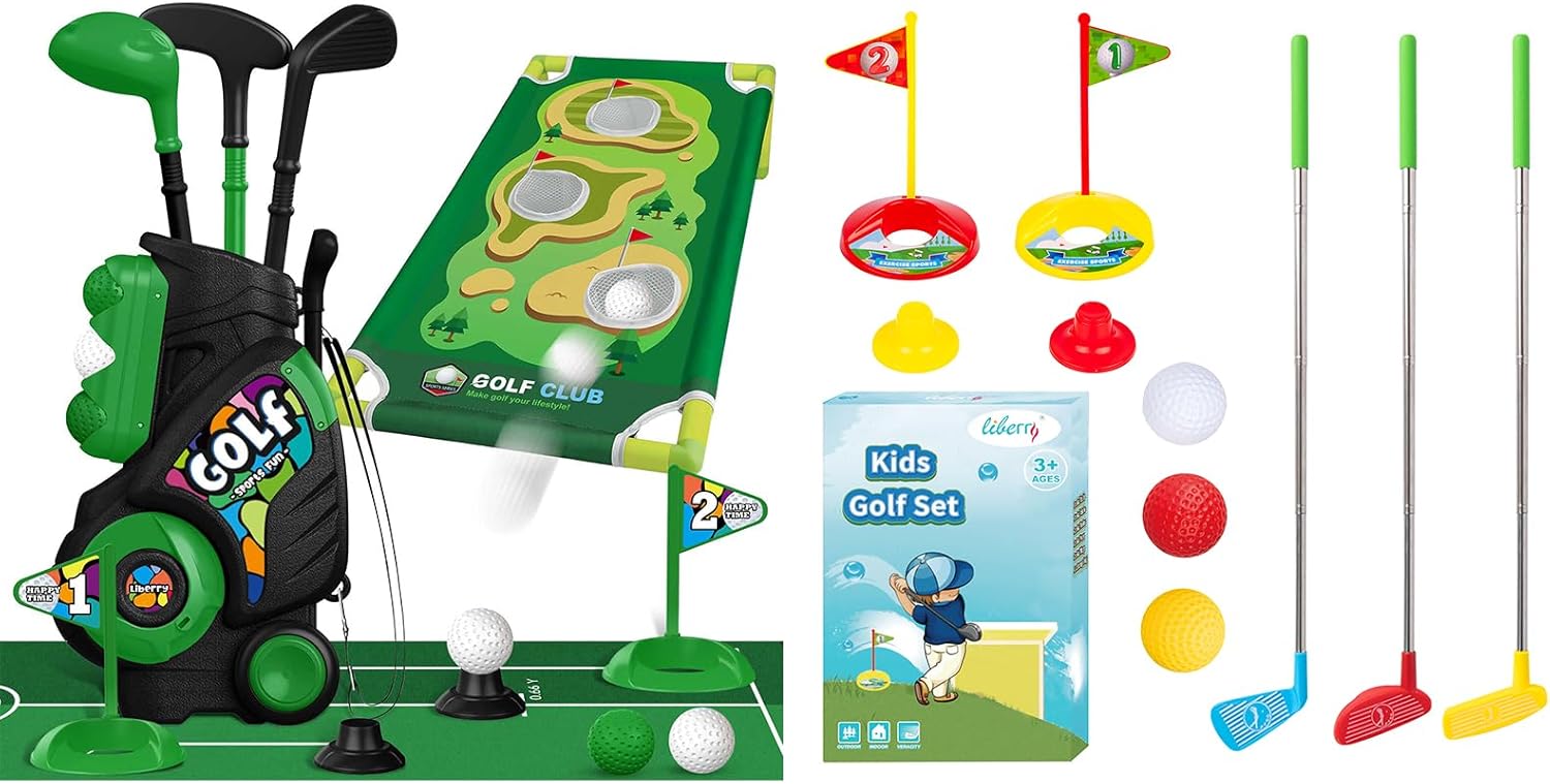 Liberry Toys for 3 4 5 Years Old Boy Girl Christmas Bithday Gift Kids Golf Club Set and Toddler Golf Set