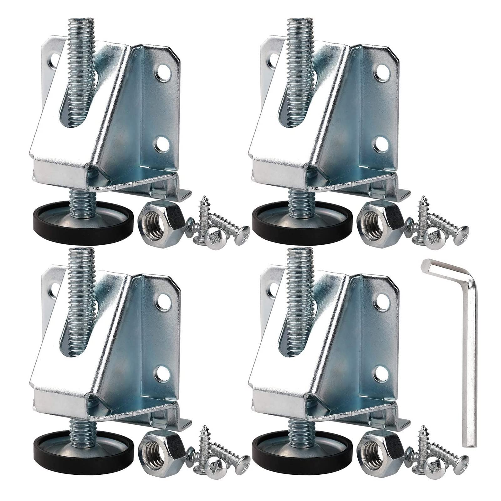 vfdaSWQQ levelling foot, 4PCS Heavy with Adjustable Leveling Feet for Furniture, Tables, Cabinets