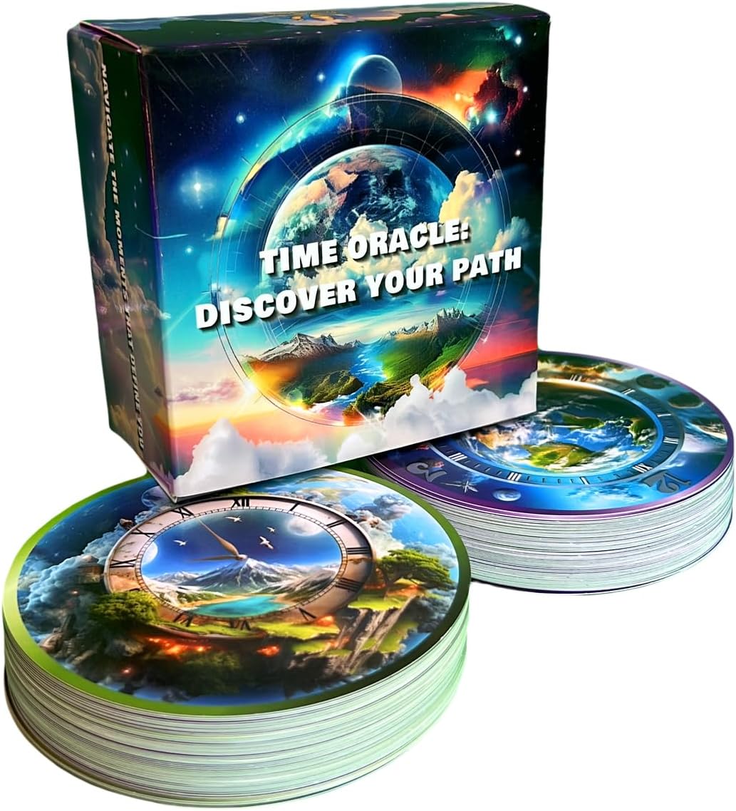 Milliana Riche Time Oracle Cards, 100 Oracles for Fortune-Telling; Positive Affirmations for Stress Relief, Inspirational Messages, Icebreaker, Fun Party Games.
