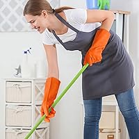 Vista 7 de Cleanbear Reusable Dish Washing Rubber Glove Set of 3, Household Cleaning Gloves for Washing