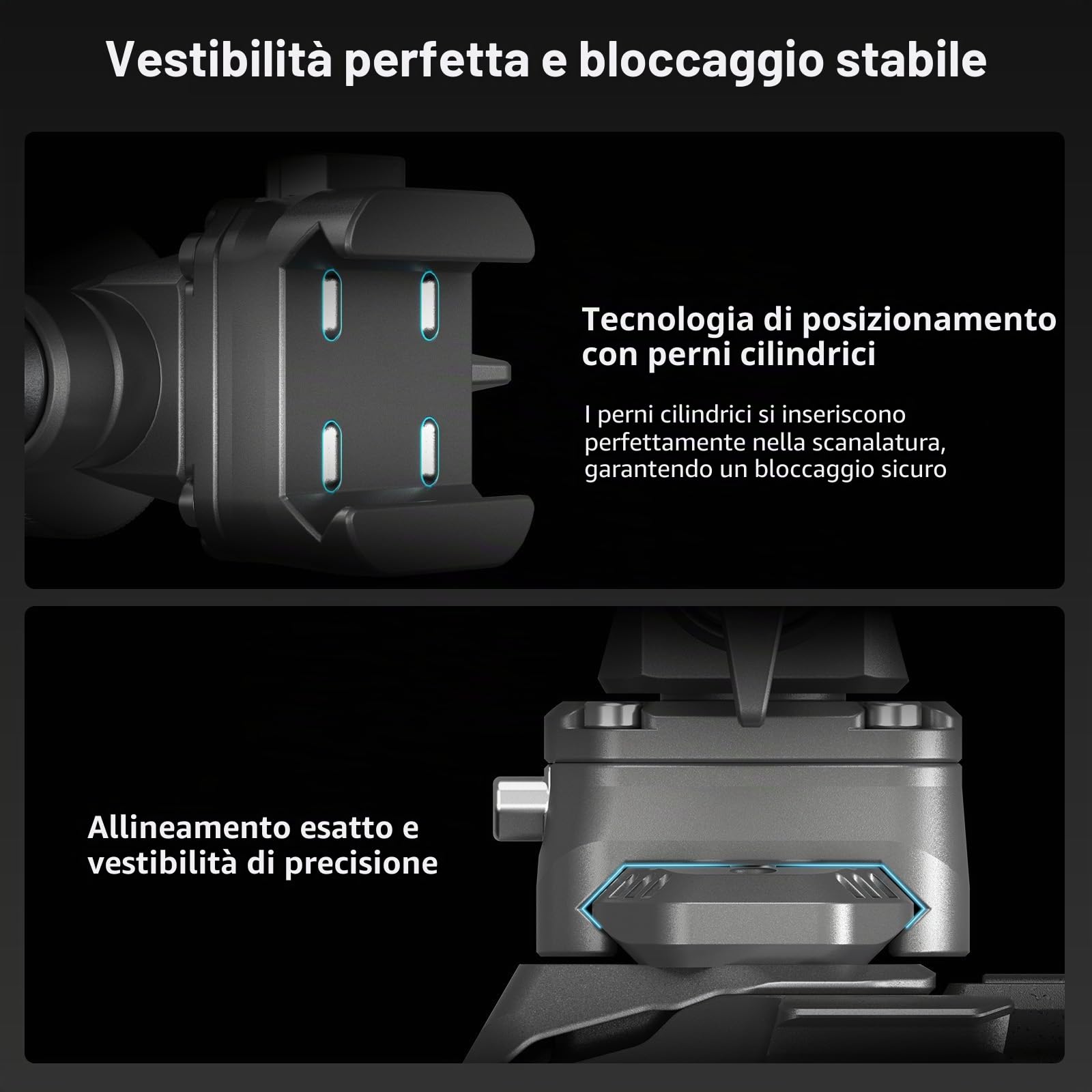 SMALLRIG Supporto per Monitor a Sgancio Rapido con Binario NATO, Supporto per Monitor da Campo, Girevole a 360° e Inclinazione a 160° Regolabile, Carico Utile Massimo 2,5 kg, HawkLock H21-4487