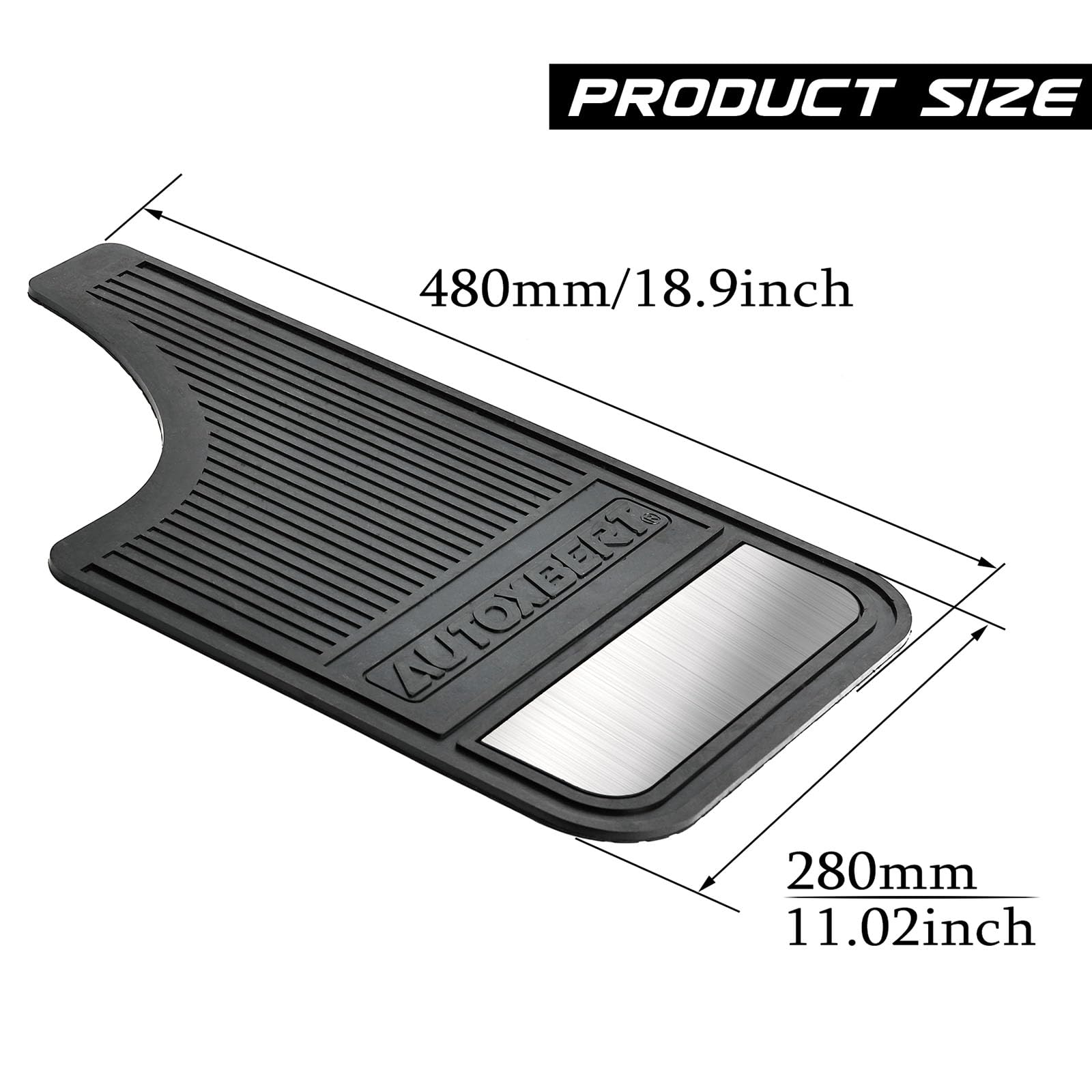 AUTOXBERT Lot de 2 bavettes garde-boue universelles très résistantes pour voiture - Toutes saisons - Flexibles - Avec plaques en acier inoxydable - Noir