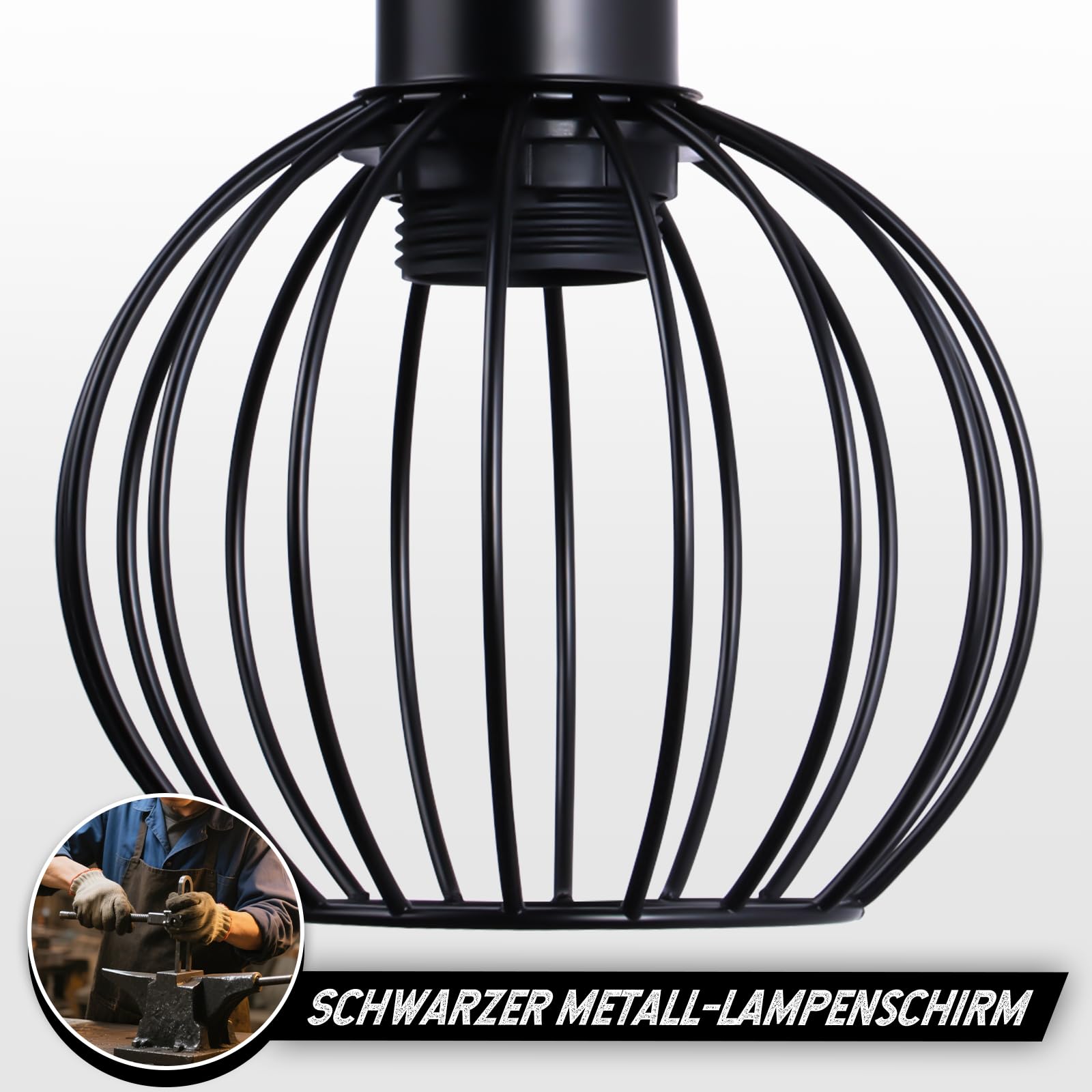 ZMH Lampada da terra nera, lampada da terra per soggiorno in legno - lampada da terra vintage a 2 fiamme in design industriale in metallo con interruttore, attacco E27 152 cm (senza lampadina)