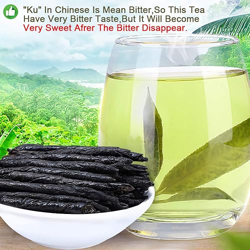 Miniatura 9 de Plant Gift kuding Plus Tea Aguja de Kuding de hierbas Ku ding Cha, té verde de hierbas amargas, calor natural para la salud Ilex Kudingcha 100 g/3.5