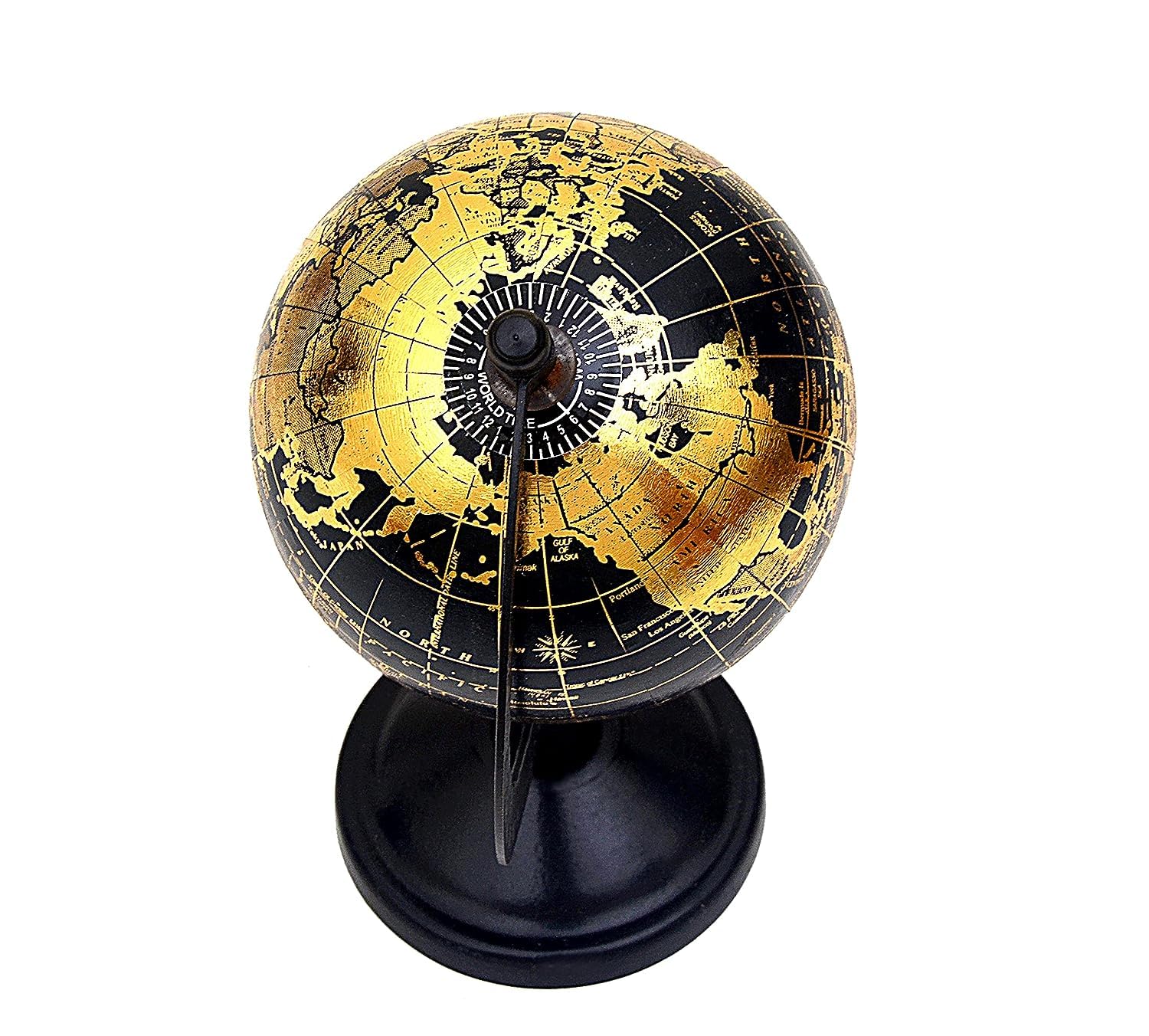 AONA Educational political laminated rotating world globe with metal arc and base Height 7 Inch 3