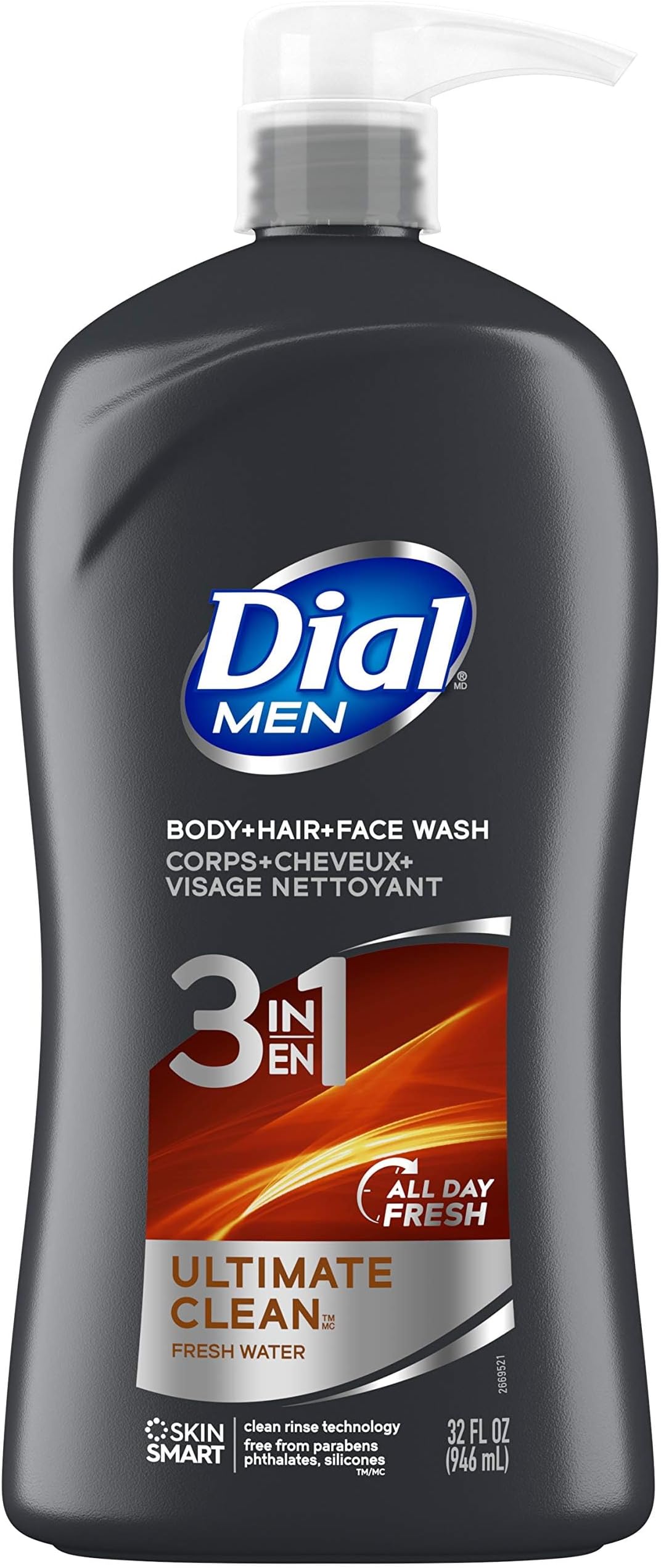 Men 3in1 Body, Hair and Face Wash, Ultimate Clean, 32 Fl Oz