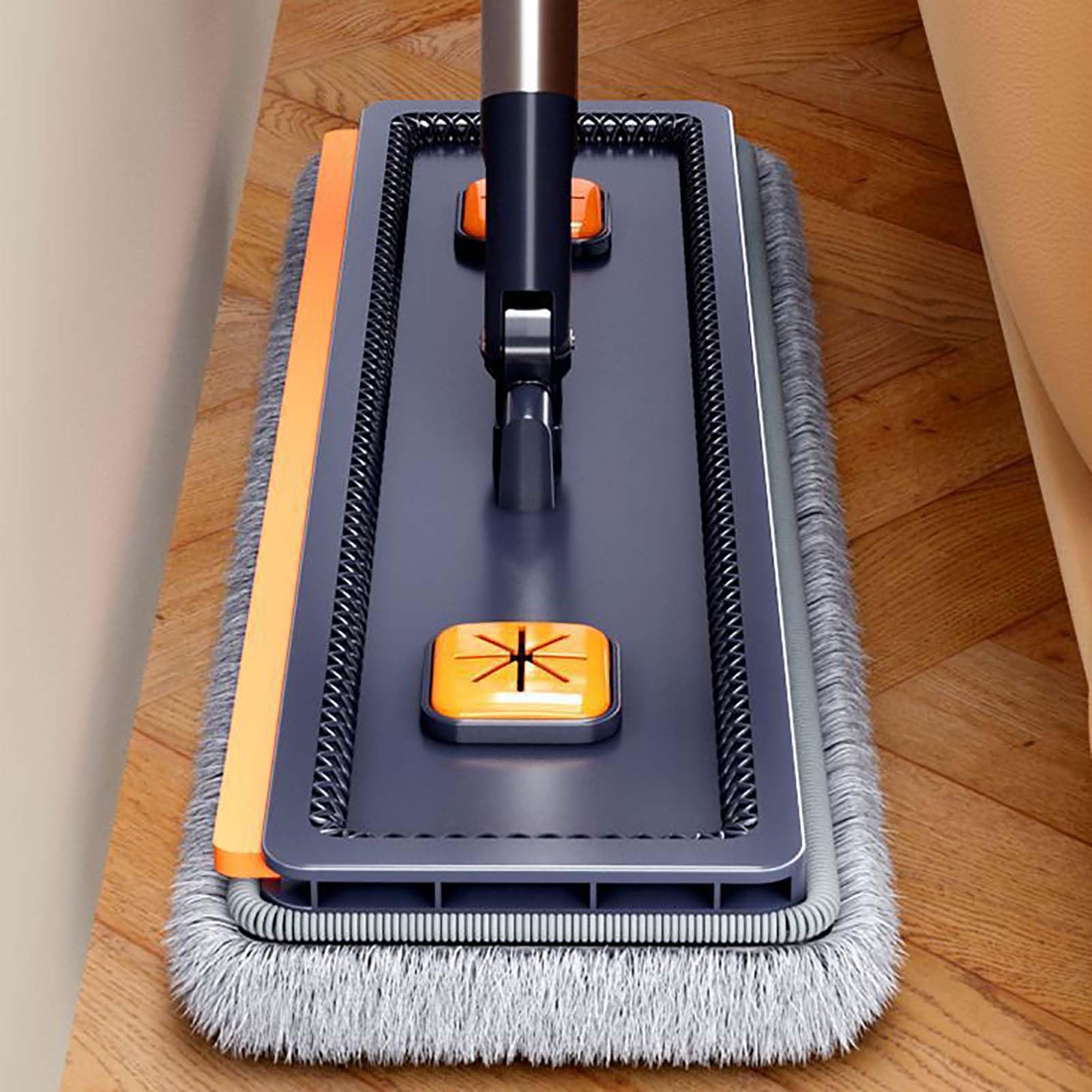 Fregona Microfibra con Mopa Fregona, Mopa para Limpieza De Suelos En Casa, Paño Lavable Reutilizable, Limpiador De Suelos Absorbente con Mango Regulable para Cocina Baño Y Superficies